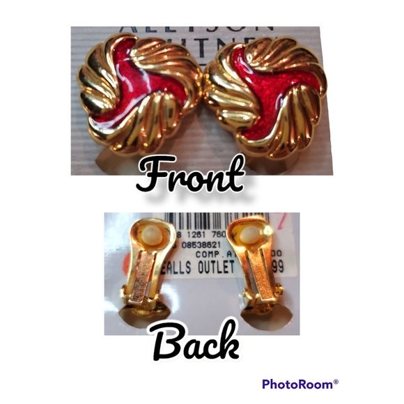 Vintage 2 Pair Lot 1980's Bold Statement Clip-on Earrings Sets - Picture 2 of 3